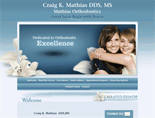 Tablet Screenshot of mathiasorthodontics.com